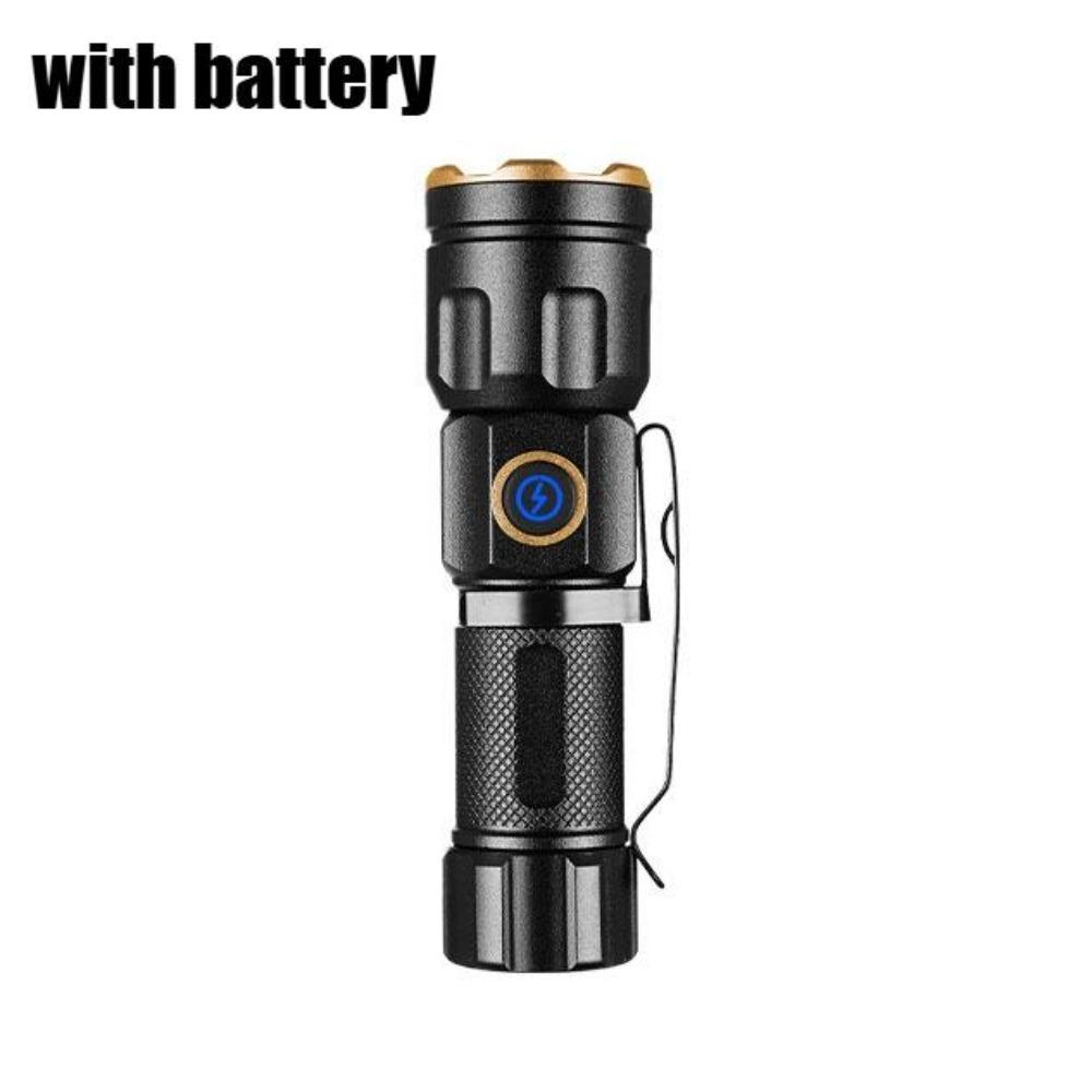 P50 Leistungsstarke Mini-LED-Taschenlampe Aluminiumlegierung Taschenlampe Typ-C Wiederaufladbar Mit Heckmagnet Taschenlampe