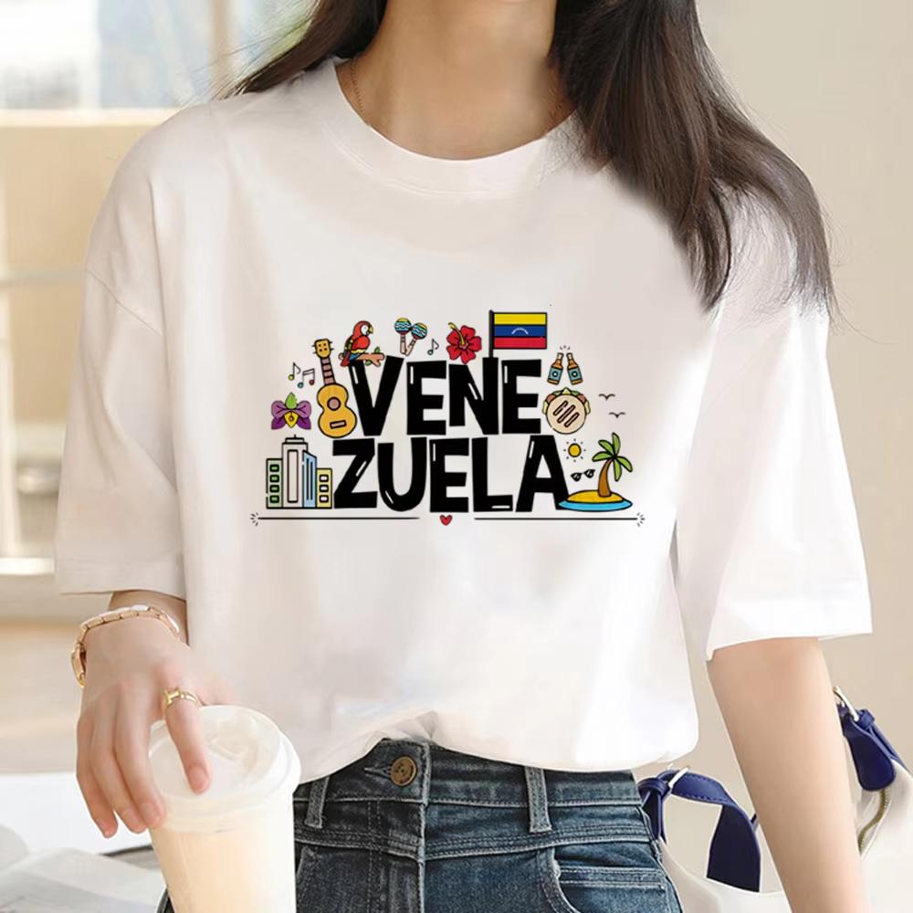 2026 Summer Venezuela Tshirt Women Y2K Graphic Anime T Shirt Girl Designer Y2k Clothing S