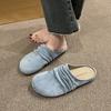 Thick-soled women's new outer wear in summer 2025 retro round head versatile Muller bag head half slippers