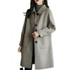 Jacket Women's Autumn and Winter New Small Thickened Korean Version Slim Temperament Medium and Long Woolen Coat