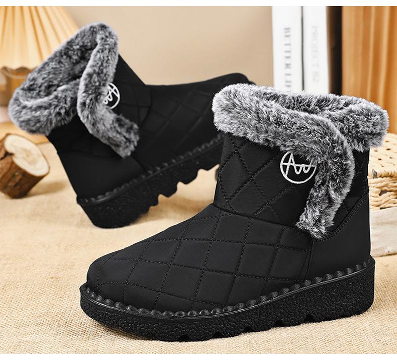 Fashion Women's Winter Boots Fashion Midsole Paired with Soft Thick Warm and Comfortable Cotton Middle Cylinder Women's Boot
