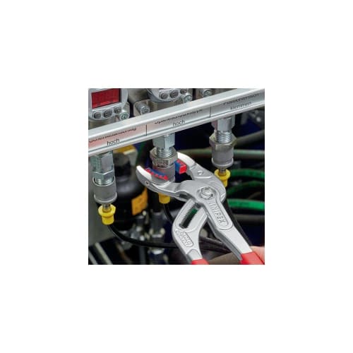 Knipex Pipe Pliers, 250mm Long, with Plastic Jaws, Plastic-Coated Handles, Chrome Plated, 8113-250