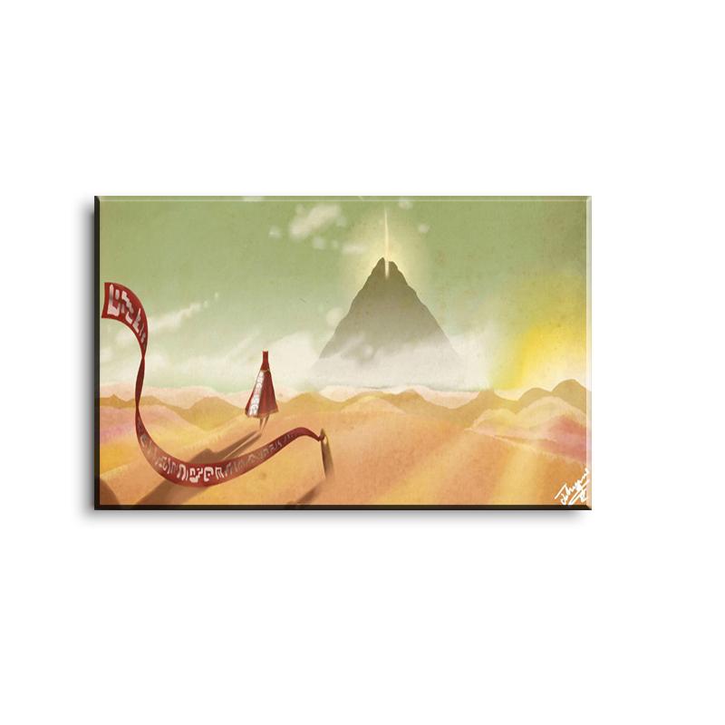 

Рамка из цельного дерева, 1 шт., холст, путешествие, пейзаж, горы, туман, игра, искусство, шелковая ткань, плакат с принтом, настенный домашний декор, живопись 15*20cm(with frame)