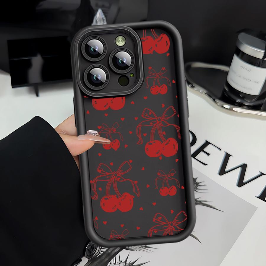 Cherry Flower Phone Case for Apple iPhone 16 11 13 15 12 14 Pro Max 13 12 14 Plus 16 11 15 Pro Silicone Soft Cover