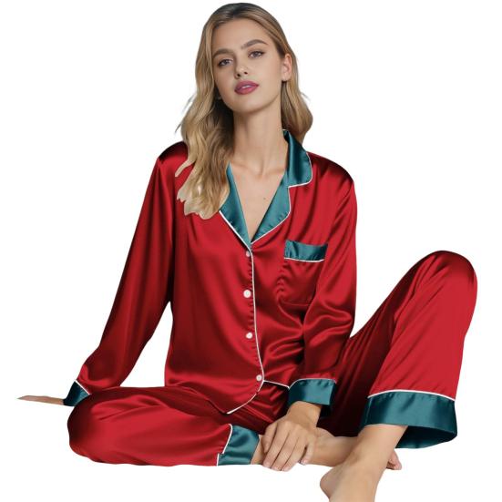 Familie Julepysjamas Matchende Sett 2 Deler Nattøy Antrekk Jule-temakostymer Komfortabelt Loungewear for Voksne Barn