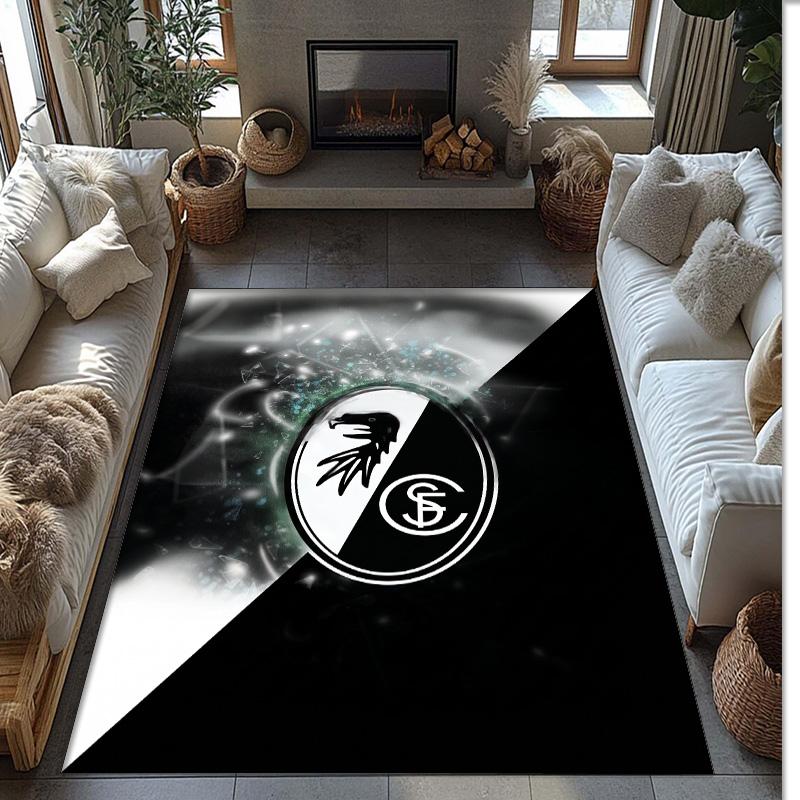 Tappeto Morbido Antiscivolo per Interni con Motivo Calcio SC Freiburg FC Tappeto Decorativo Sportivo per Camera da Letto