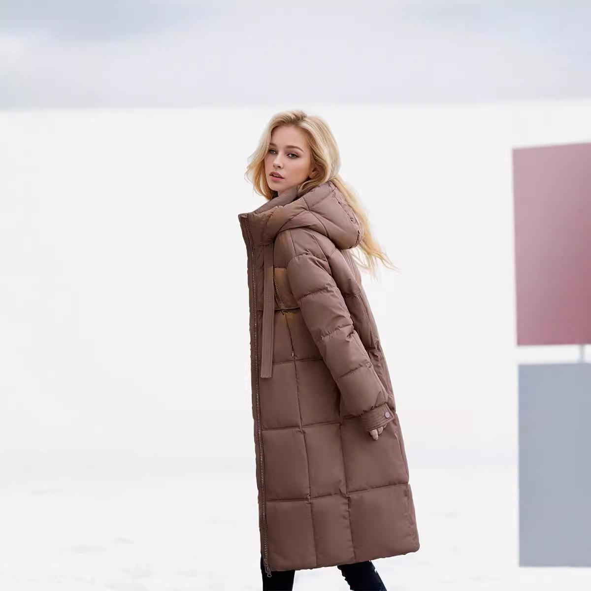 

GMXIA женские винтажные повседневные однотонные куртки и пальто с капюшоном на осень и зиму с длинными рукавами и принтом XXL кофейный