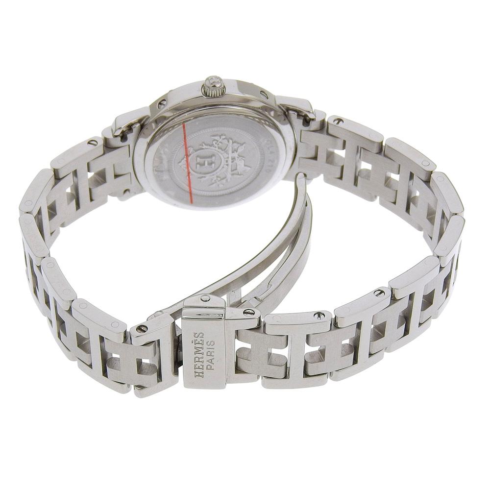 HERMES Clipper Watches CL4.210 whiteDial Stainless Steel Quartz Analog display Women Used