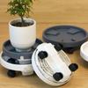 Non-Slip Universal Wheel Mobile Base Round Rolling Plant Tray  For Home Garden Outdoor