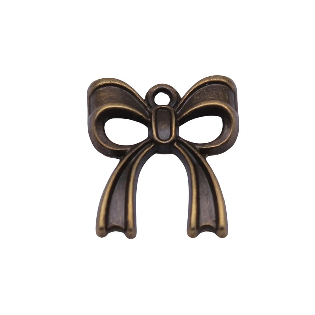 Pendants Bow With Crown Charms For Princess Themed Jewelry Making Alloy