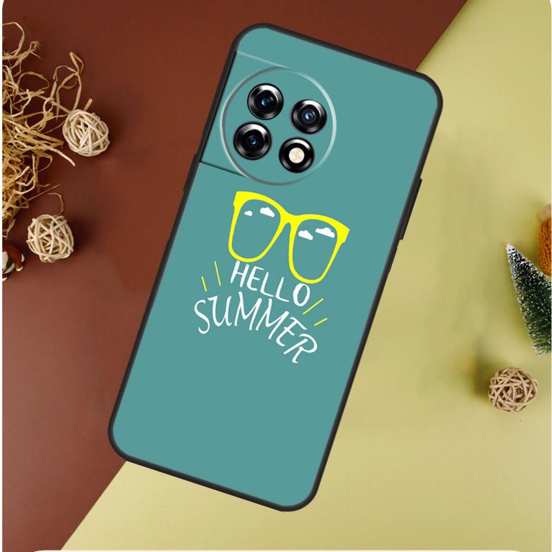 Hello Summer Flowers For OnePlus Nord CE 4 3 2 Lite N20 N30 9 10 Pro 8T 9RT 10T 10R 13R 12R 11 12 13 Phone Case