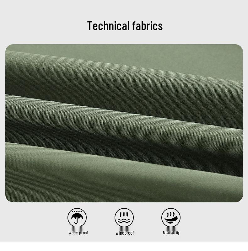 Unisex Waterproof Windproof Softshell Jacket with Stand-Up Collar for Outdoor Activities