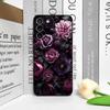 Stylish Black Rose Deep Purple Flower Phone Case for OPPO Realme 14 Pro Plus 13 12 Lite 11 10 9 Pro+ X7 PRO Ultra 5G Soft Cover