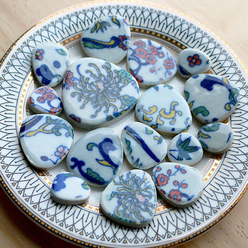 100g Multi Color Irregular Ceramic Mosaic Tiles DIY Mosaic Making Stones for Craft Hobby Arts Wall Decoration Petal Arte Oval