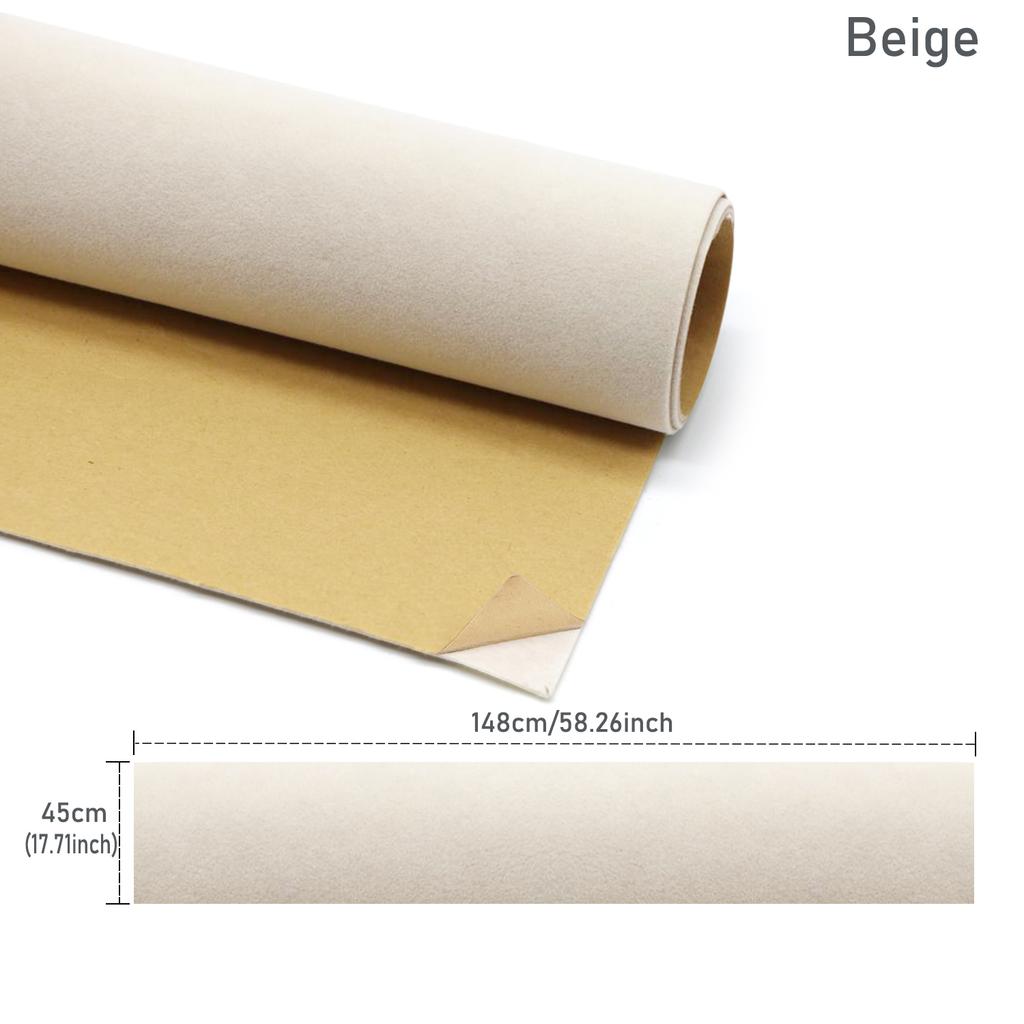 Self-Adhesive Velvet Fabric Sheets, 45x148cm Flocked Non-Woven Felt for Jewelry Box Liner, DIY Crafts, Decoration, Package - 19 Rich Colors For Choose