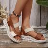 Foreign trade summer new women's platform sandals large size soft sole casual fish mouth platform beach sandals