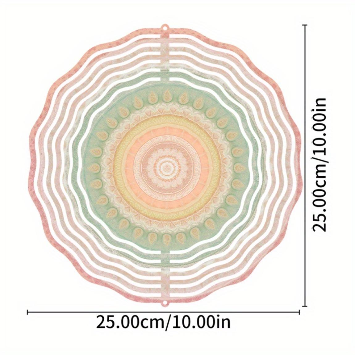 

10 Inch Hanging Wind Chime Rotating Design Metal Garden Decor for Spring Summer 360 Degree Hook No Electricity Needed Elegant Gift for Home Outdoor 01A