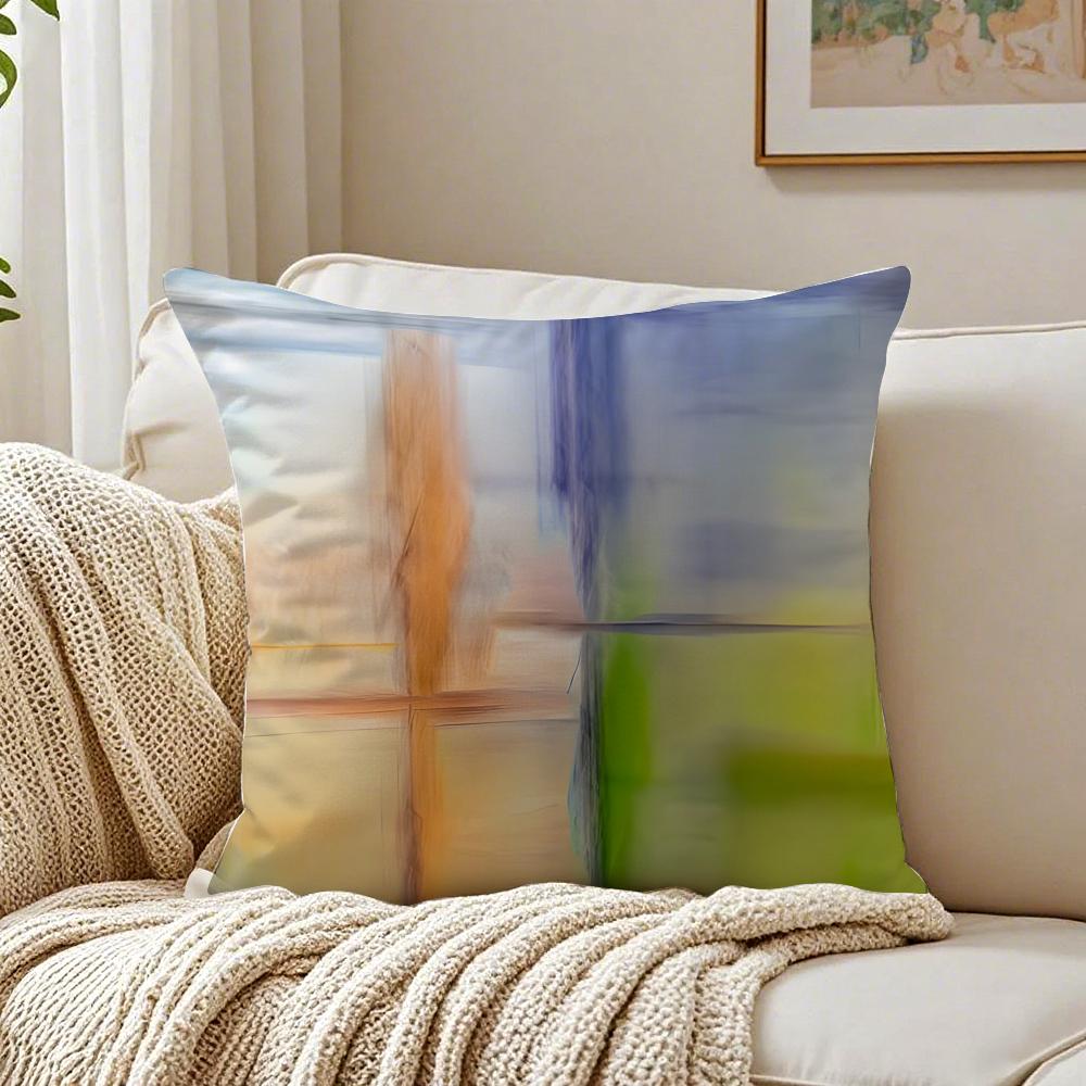 Tie-Dye Colorful Pattern Pillow Case Double-Sided Plush Sofa Cushion Covers Organic Breathable Invisible Zipper