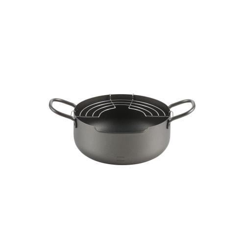 Maruyama Giken SOUEN Iron Tempura Pan, 22cm SE-56, Induction and Gas Stove Compatible, Made in Japan, Tsubame-Sanjo