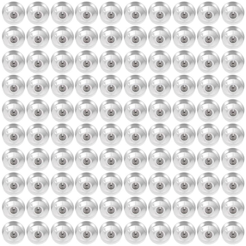 100Pcs Metal Candle Cups Tealight Tins Jars and 100Pcs Candle Wicks Cores for DIY Candle Making and Home Decors Projects