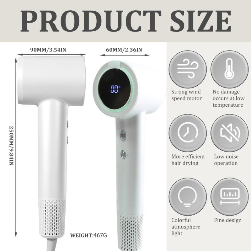 Powerful Hair Dryer 1500W Drying Machine Efficient Hair Blower Quick Dry Blow Dryer Fast Drying Hair Tool for Drying