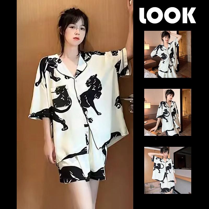 China Stil Tinte und Waschen Landschaft Malerei Pyjamas Frauen Neue Sommer Kühle Weibliche Nachtwäsche Klassische Elegante Kurze Housewear