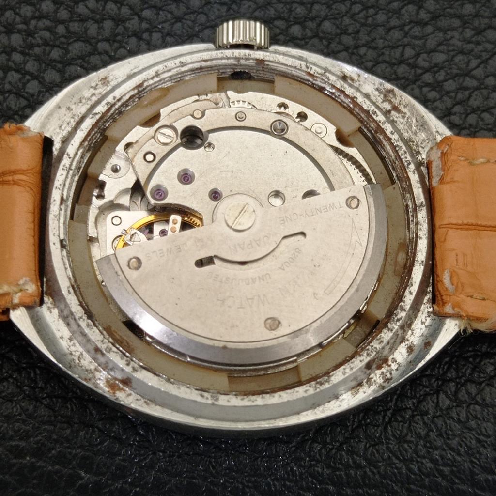 Citizen AUTOMATIK 8200 VINTAGE JAPAN HERREN ARABISCHES SILBERNES ZIFFERBLATT UHR a702769-1 R210-a702769