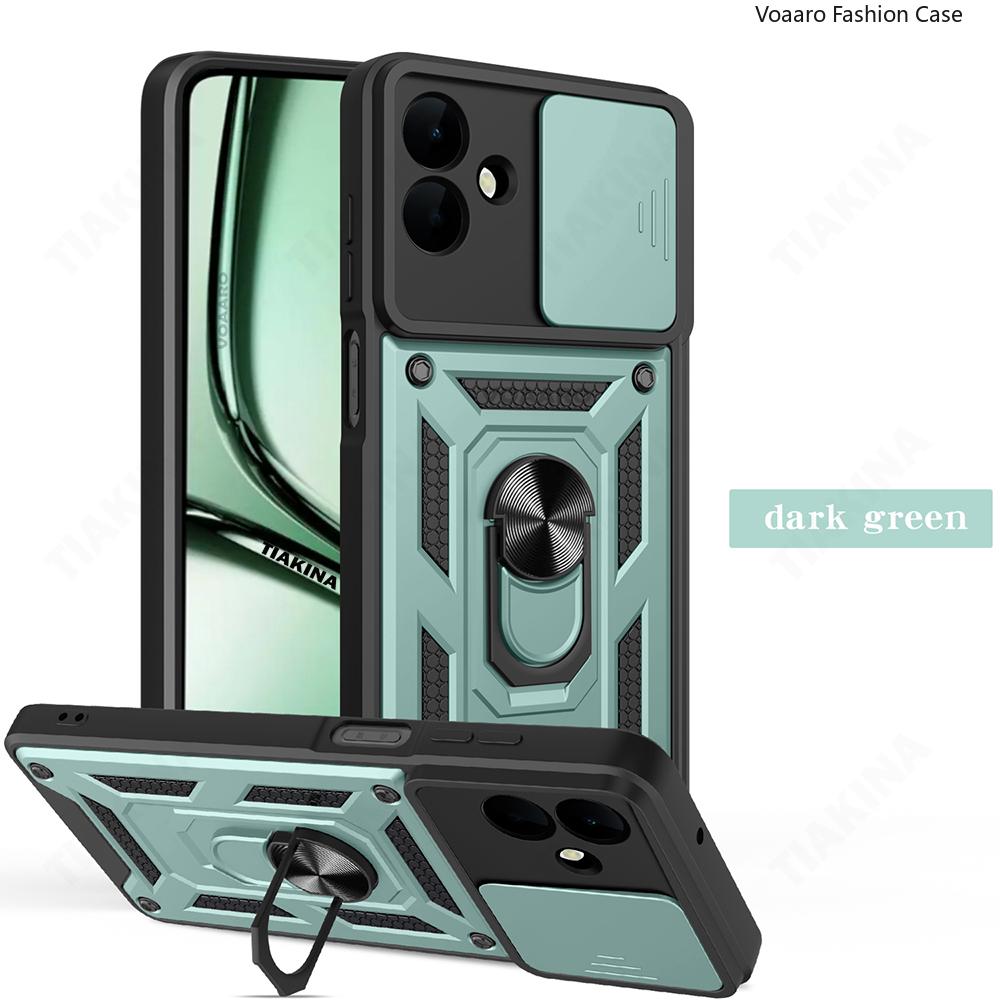 Slide Lens Armor Funda for Samsung Galaxy A07 4G Case for Samsung A06 4G M06 F06 5G Case Magnetic Ring Stand Holder Phone Cover