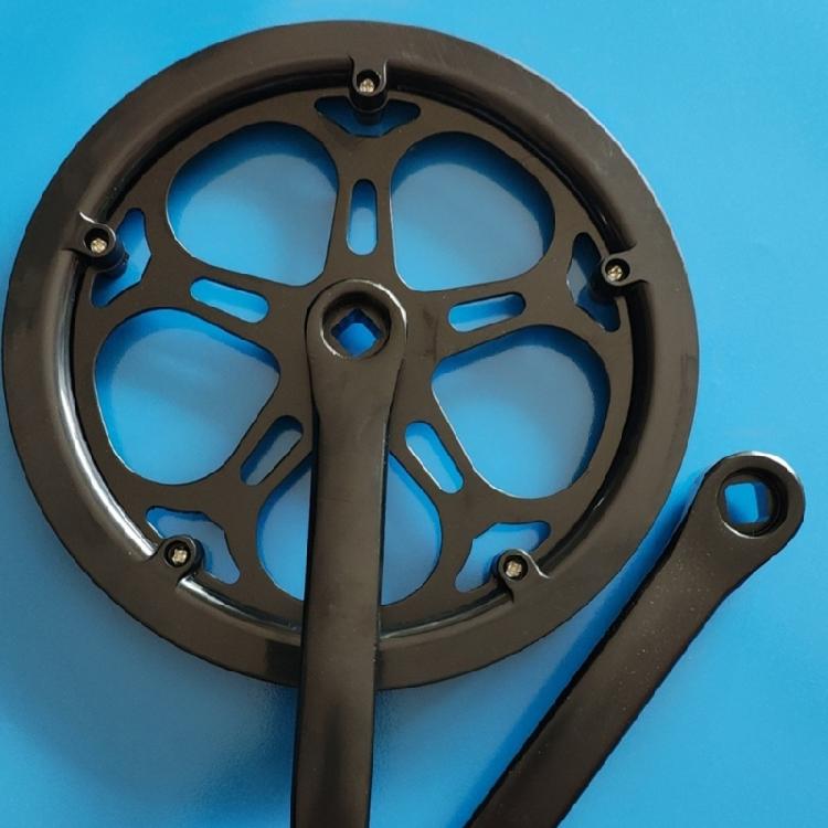 Single Speed Crankset 52T/48T/40T Bike Chainring Crankset Chainwheel Aluminum Alloy Folding Bike Chainwheel Crankset