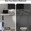 40cm Kabelmanagement unter dem Schreibtisch J-Kanal-Kabelkanal mit doppelseitigem Klebeband Kabel-Organizer-Schale für Schreibtisch Kein Bohren Kabelverstecker