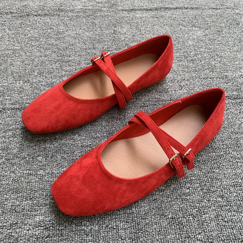 Fashion Flat Shoes for Women's Spring Autumn 2025 New Round Toe Mary Jane Casual Plus Size 42 43 44 Women's Shoes Ladies Loafers