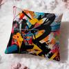 Street Graffiti Texture Cushion Cover Premium Comfort Reversible Pillow Cove Two In One Design for Any Room  Car Interior