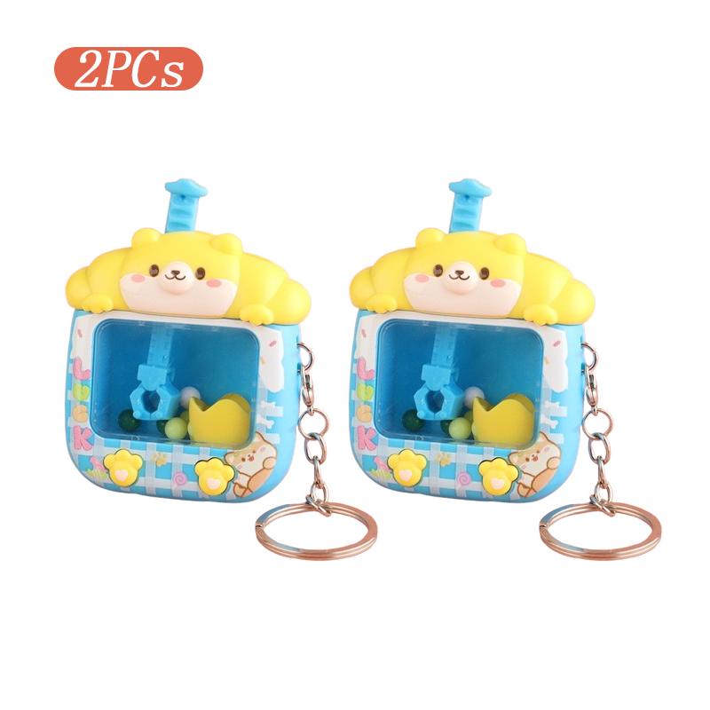 1~8PCS Claw Machine Shape Keychain On The Phone Cute Small Key Chain Bag Pendant Playable Toy Children Christmas Birthday Gifts