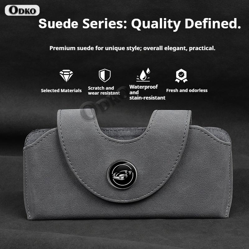 For Haval H3 H5 H7 H8 H9 F7 F7X Suede Car Sun Visor Glasses Clip Multifunctional Case Suede Glasses Storage Box Sunglasses Case