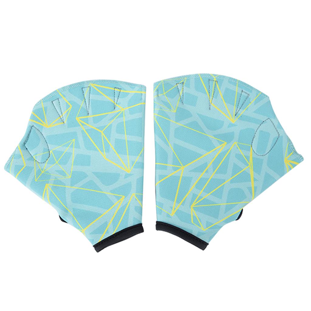 Swim Gloves Non-slip Adjustable Breathable & Quick-drying for Men and Women Print Design for