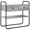 Console Table Grey Sonoma 80 X 40 X 75 Cm Particleboard