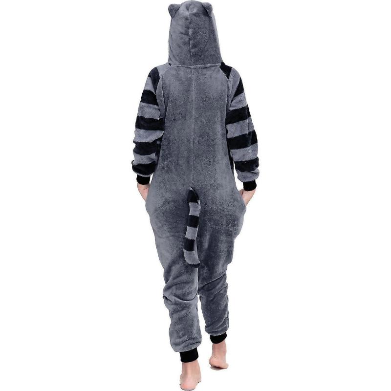 Children's Fleece Pajamas Set - Raccoon Design Winter Sleepwear for Boys & Girls