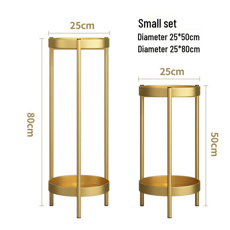 Elegant Multi-Tier Wrought Iron Indoor Plant Stand for Balcony or Living Room