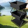Camping 3level Folding Storage Rack Portable Picnic Grill Lightweight And Durable Large Capacity Storage Rack For Home Finishing