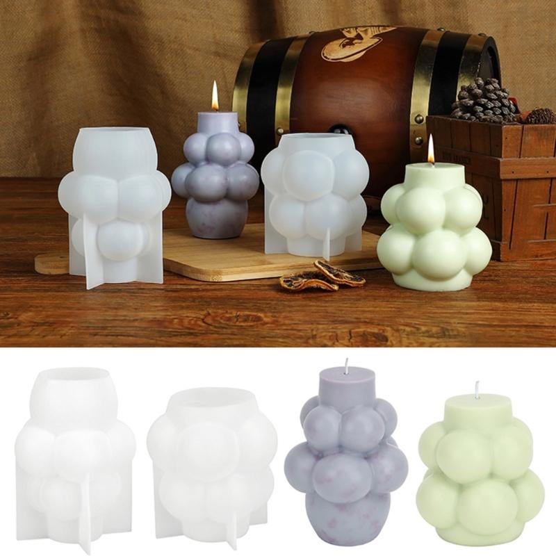 Silicone Candle Mold Grape Shape Geometric Resin Molds Suitable for Creative Homes Decoration and Handmade Gifts