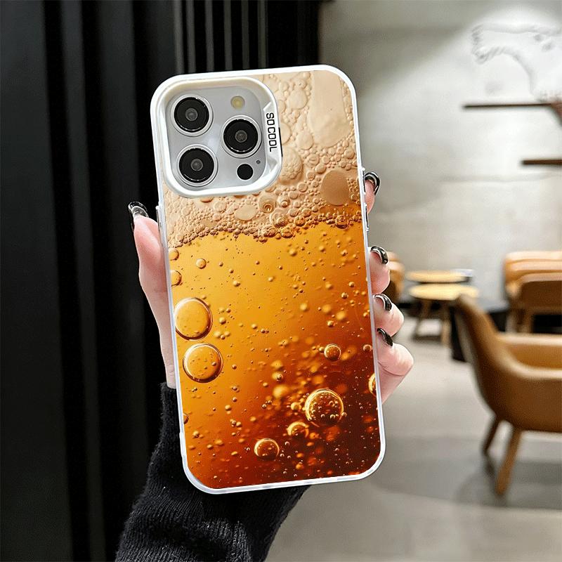 Funny Beer Bubble Summer Soft Phone Case for iPhone 15 16 17 Pro Max 17Air 16E 14 Plus 13 12 Mini Shockproof Cover Back Shell