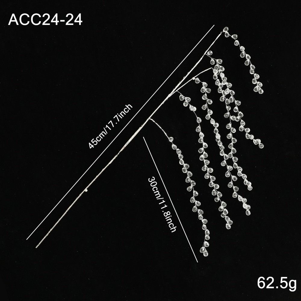 Sparkling Crystal Bud Branches Transparent Bead Weeping Willow Branches  Home Christmas Decor