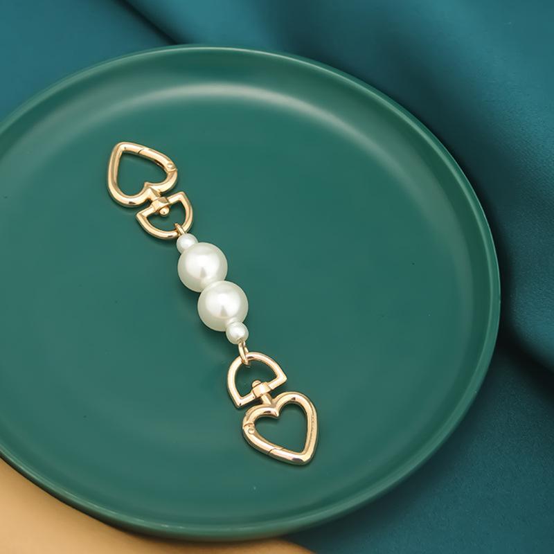 Bag Extension Chain Pearl Metal Accessories Love Buckle With One Shoulder Mahjong Armpit China-Chic Style
