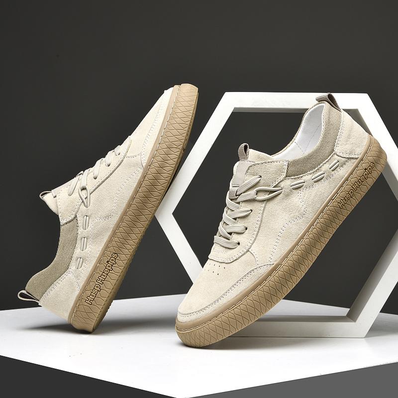Fashion Classic Handmade Vintage Sewing Flat Designer Shoes Man Casual Genuine Suede Leather Outdoor Shoes Lace Up Non-slip Driving Shoe