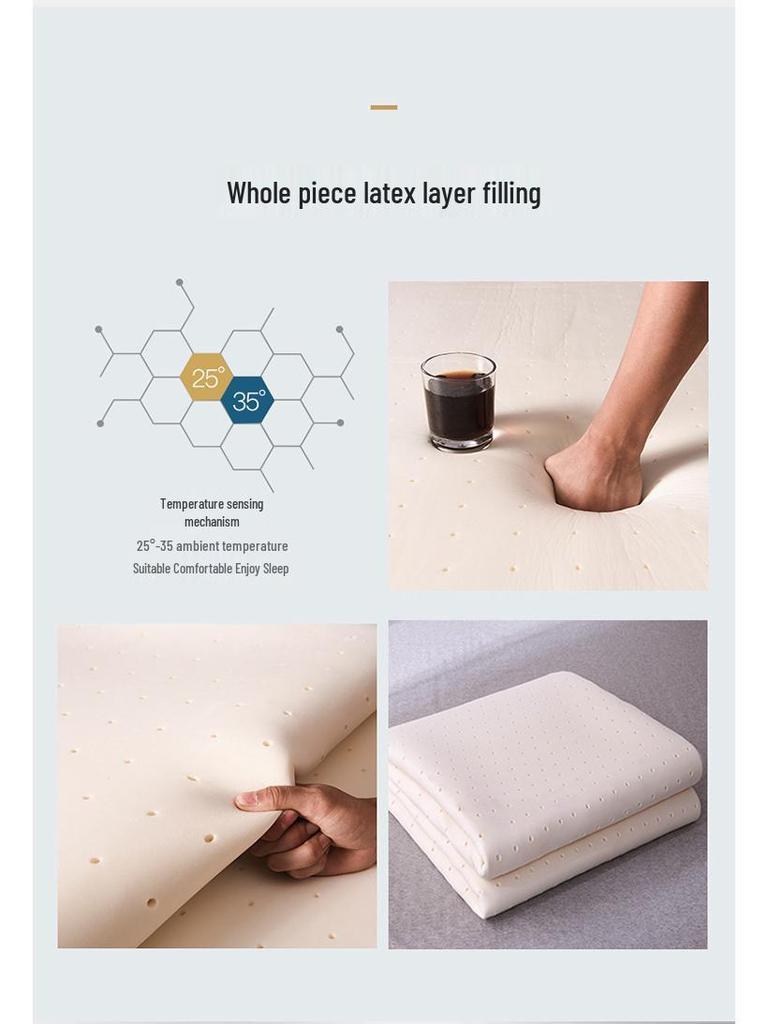 Natural Latex Mattress Rental - Home, Dorm, Hotel Use, Single Double Tatami Mat Topper