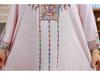 Embroidered Muslim Abaya - Middle Eastern Long Dress