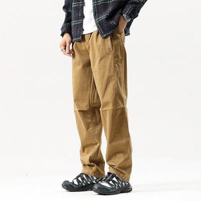 Nieuwe heren rechte overall losse broek heren casual broek draag high-end trendy merk herenbroek herenkleding