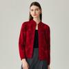Zhaojun Women's Stand-Collar Thickened Cashmere Cardigan