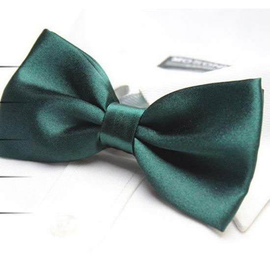 Solid Color Formal Wedding Bow Tie for Men - Customizable Logo and Multi-Color Options