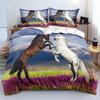 Horses Printed bedding Set Twin Full Queen King Duvet cover Comforter cover set Soft Quilt Pillowcase Animals Bed Linen for gift